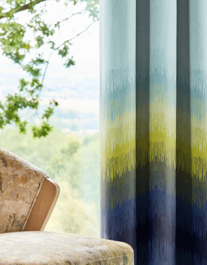 MATRIX GREEN CURTAINS BLACKOUT PRINTED FOR LIVING & BEDROOMS (SET OF 2)